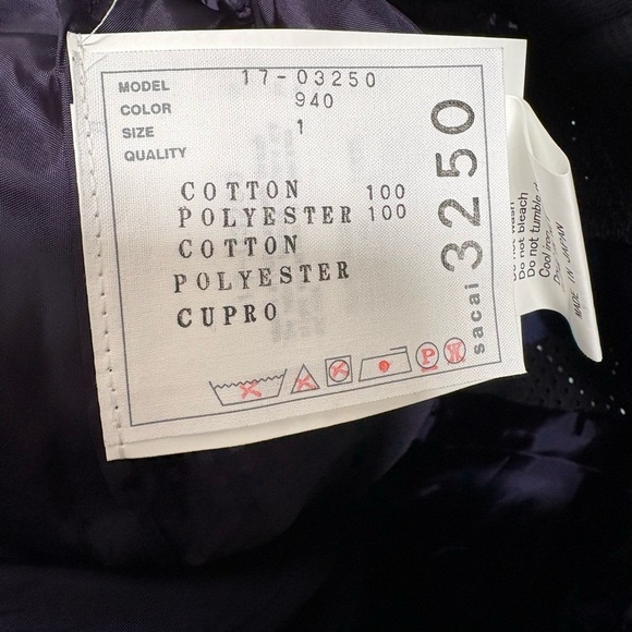 Sacai Satin Trimmed Laser Cut Prince of Wales Checked Cotton Jacquard Skirt - Picture 13 of 13